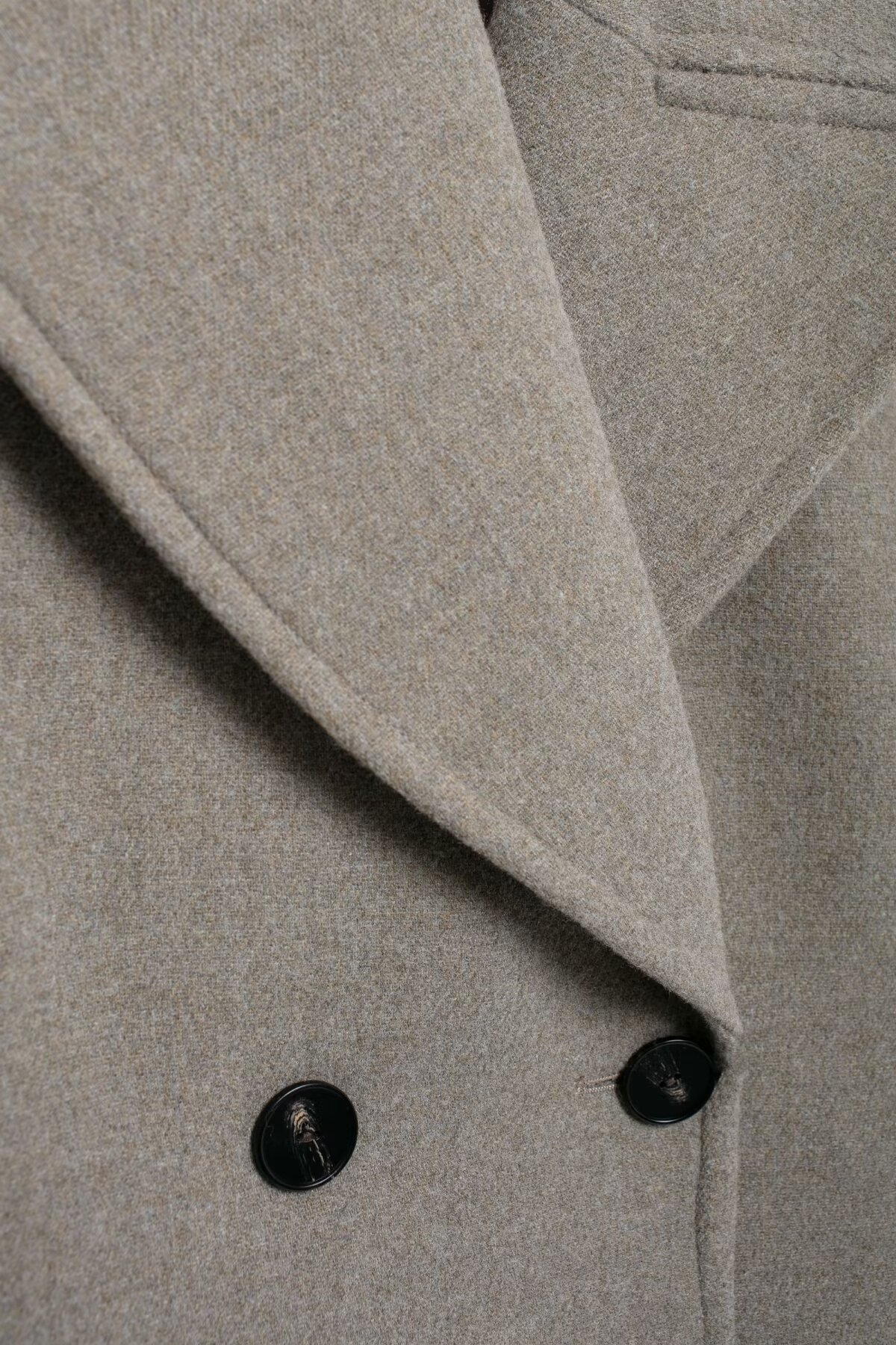 Damen 2024 Herbst/Winter Schurwolle-Mischung Zweireihiger Mantel mit Knopfleiste_voghion.com