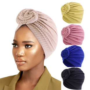 Cotton snail plate Flower headscarf cap Muslim toe cap Indian hat JDT-282A-1