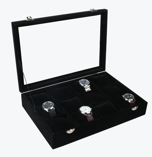 12-grid pillow watch bracelet tray jewelry box accessory display stand velvet jewelry tray counter storage box