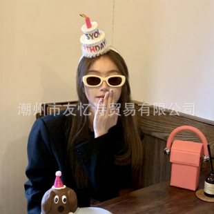 Cross-border South Korea ins Internet celebrity birthday double-layer cake headband cute children's headdress photo props fairy