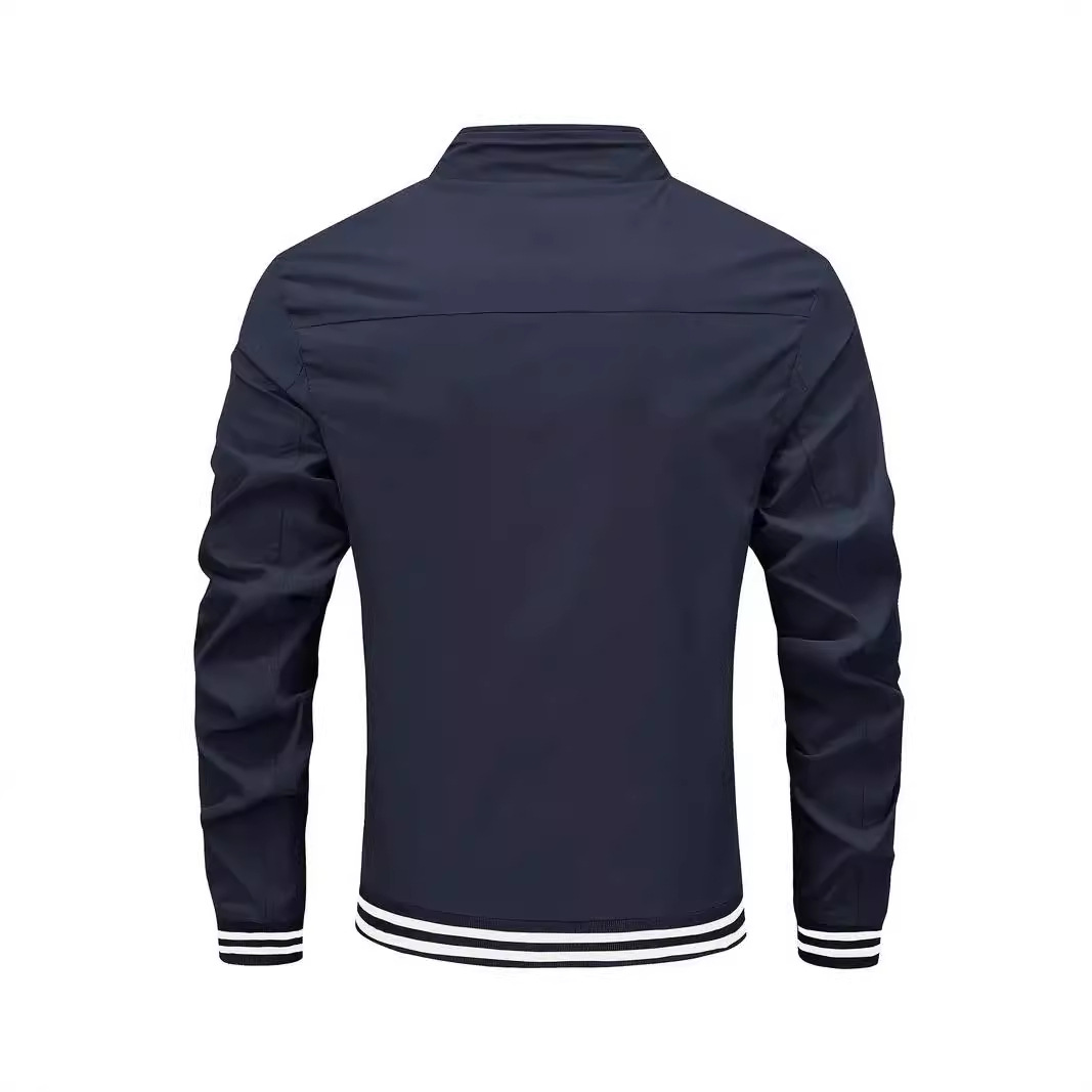 Spring and Autumn new business casual stand collar men's windproof youth jacket men_voghion.com