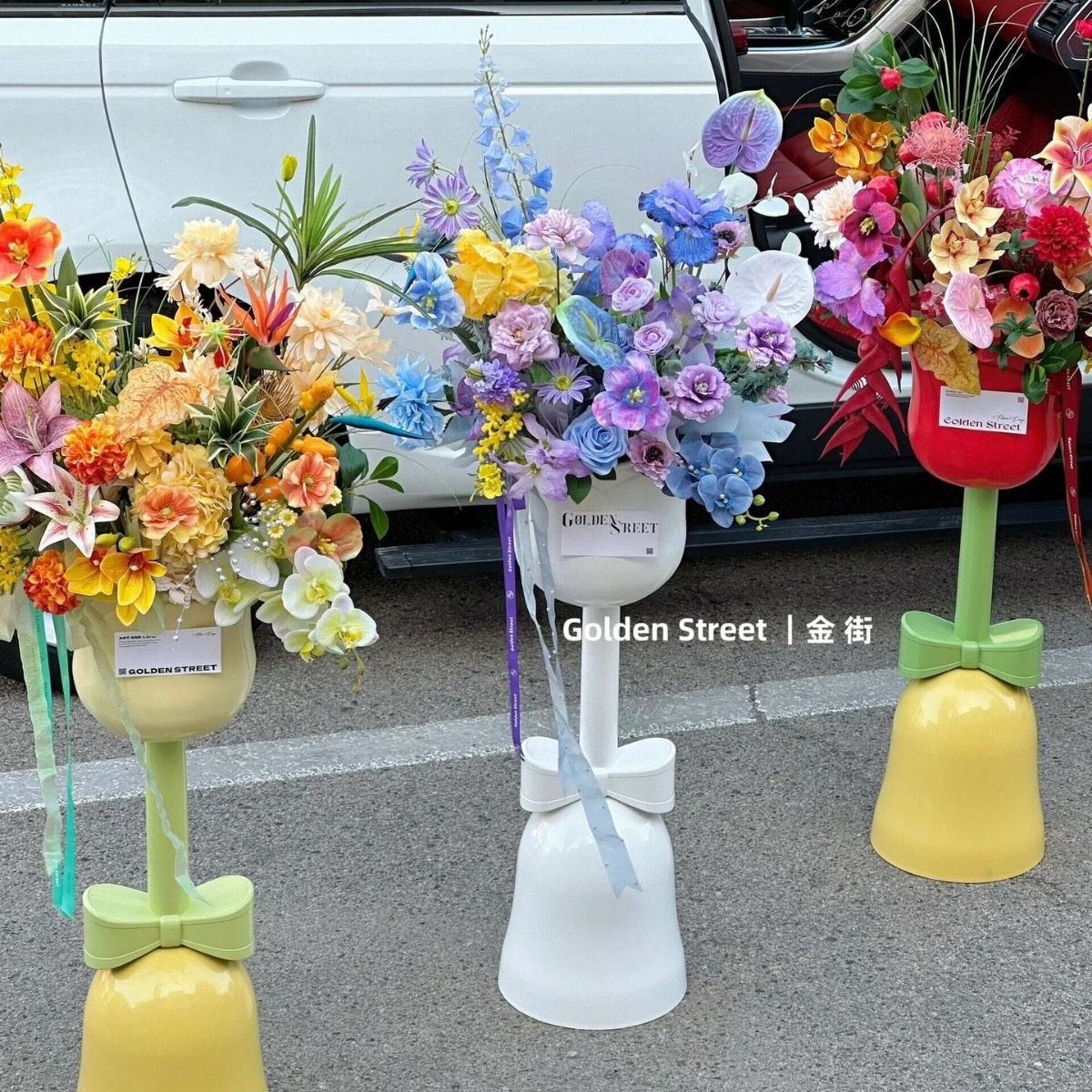 Tulipanas jardín tipo suelo adornos para el hogar adornos de almacenamiento de jardín de flores accesorios de boda abierto flor barril