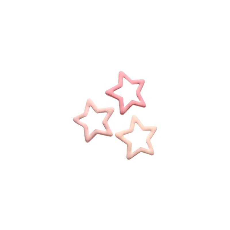 Dulces pinzas de cabello de estrellas rosadas, pinzas de cabello para mujeres, pinzas de cabello rotas, pinzas de cabello para la frente, pinzas de cabello lindas