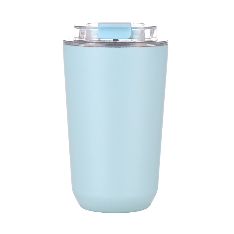 Nuevos productos transfronterizos 304 tazas de café de acero inoxidable tazas de vacío portátiles creativas y simples tazas de agua DIY en stock image 14