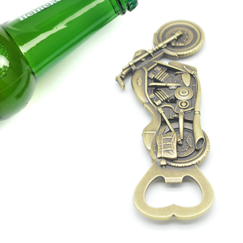 Aleación de zinc motocicleta botella abridor cumpleaños boda Navidad regalo antiguo motocicleta cerveza botella abridor