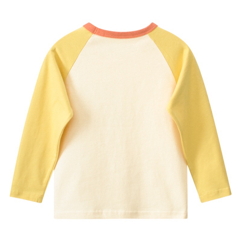 27 hogar estilo coreano ropa para niños suministro transfronterizo Camiseta de manga larga para niños otoño camisa de fondo para hombres ropa de bebé entrega de una sola pieza