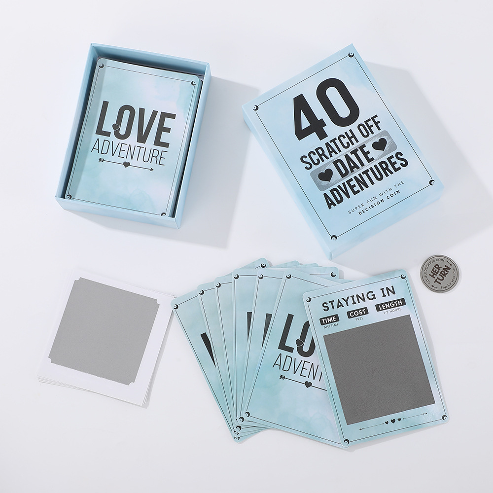 Board Cards 40 Date Adventures: Scratch-Off Card Game For Dating Ideas_voghion.com