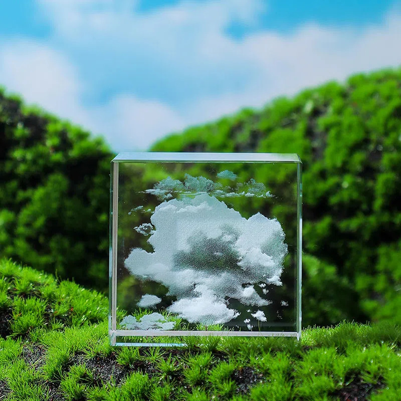无聊了看看下雨天的云朵水晶桌面摆件治愈解压生日礼物女生七夕节|undefined