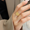 Fashionable line ring stainless steel, brand accessory, does not fade, European style