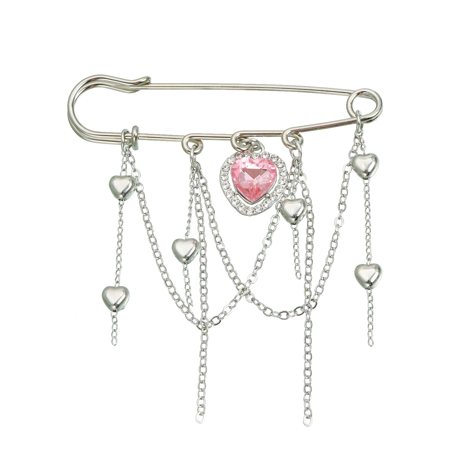 Herz Und Mond Brosche Mit Quasten Für Damen Modeschmuck_voghion.com
