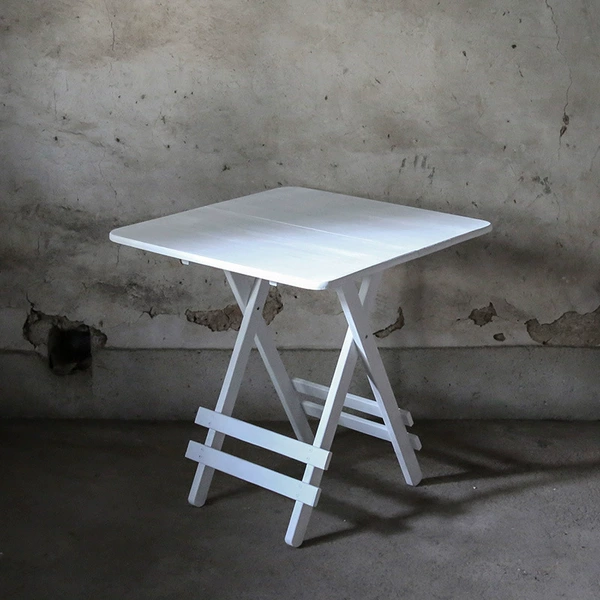 [折叠实木方桌68*68*70cm【手工漆白】]