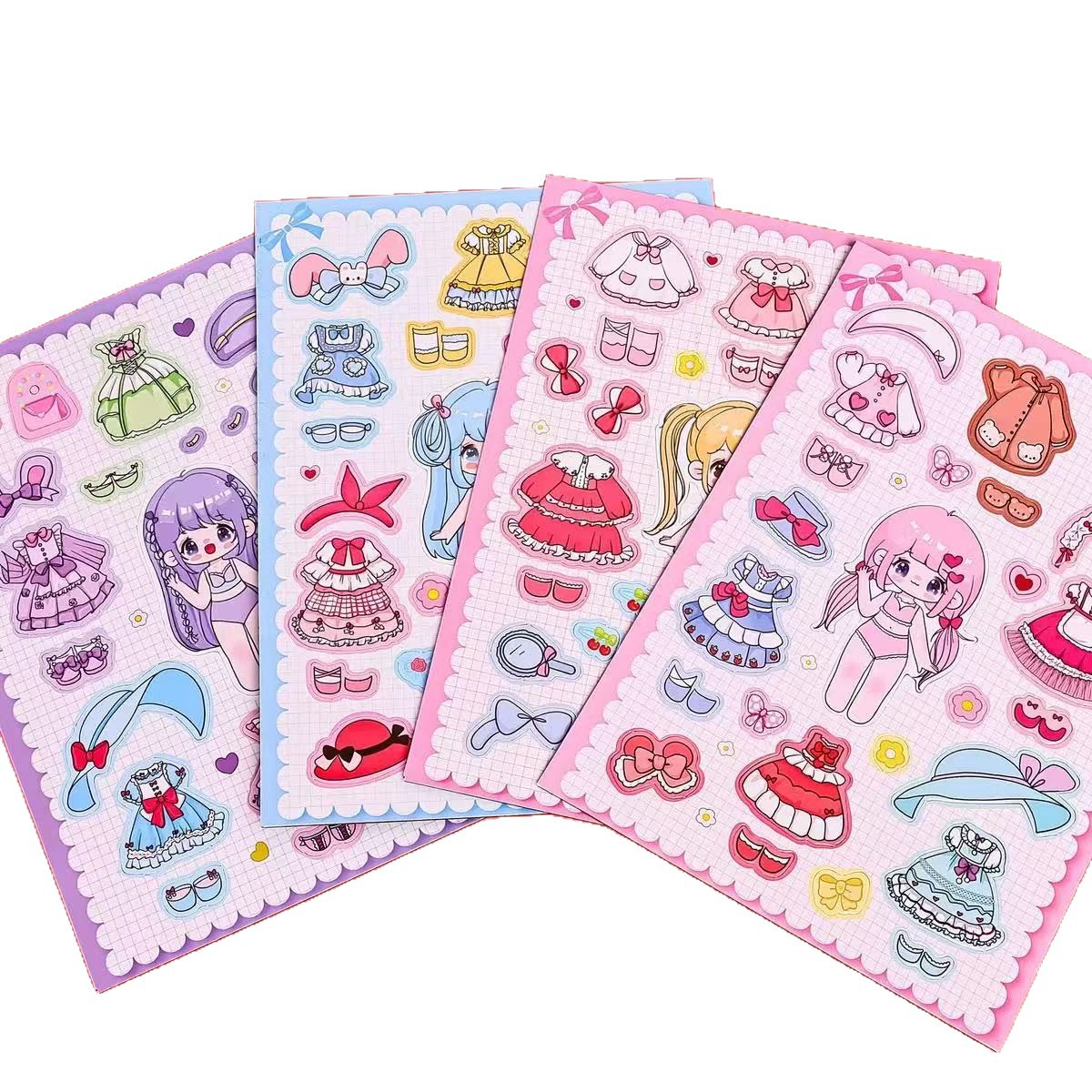 Juguetes para niños Pegatinas de vestir magnéticas Pegatinas de nevera de juguete para niñas de dibujos animados Lindo traje de bricolaje hecho a mano 2 yuanes lote de grandes almacenes image 6