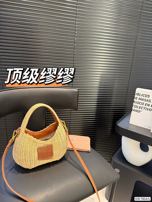 New Casual Handmade Straw Bag, Woven Bag, Rattan Bag, Armpit Bag, Handbag, Shoulder Bag, Crossbody Bag, Vegetable Basket Bag