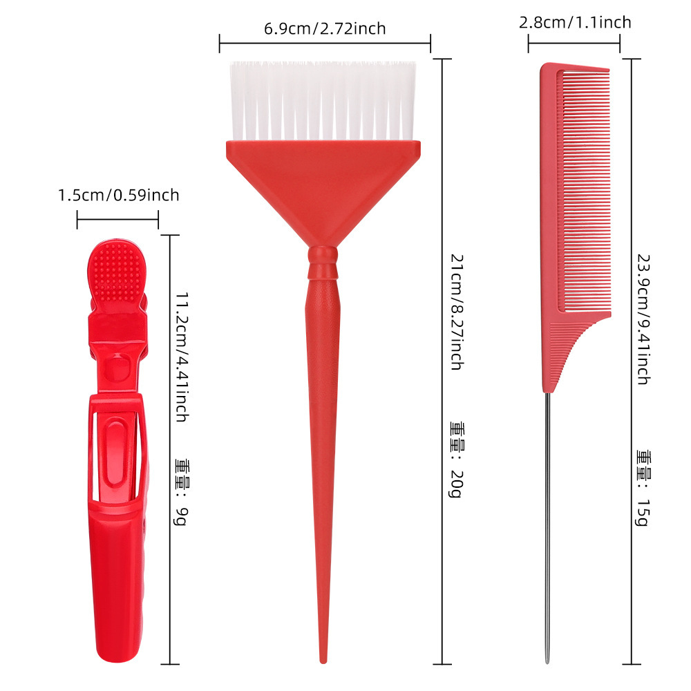 Herramientas de cepillo de teñido de aceite de peluquería salón profesional de teñido de cabello peine de teñido de cabello mango de cepillo de teñido de cabello unilateral pelo blando unilateral peine de teñido de cabello