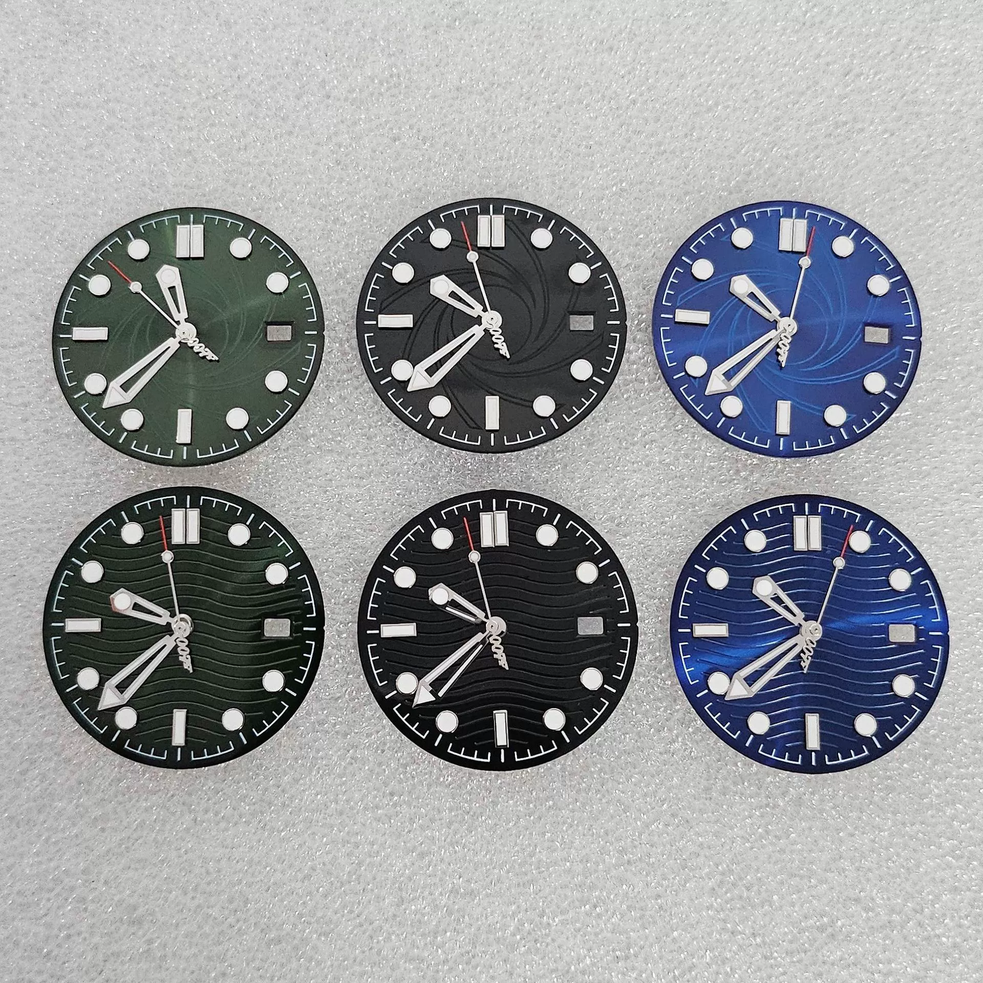 Аксессуары для часов 31mm заменитель omj циферблат с указателем для Японии NH35 механизм зеленый светящийся