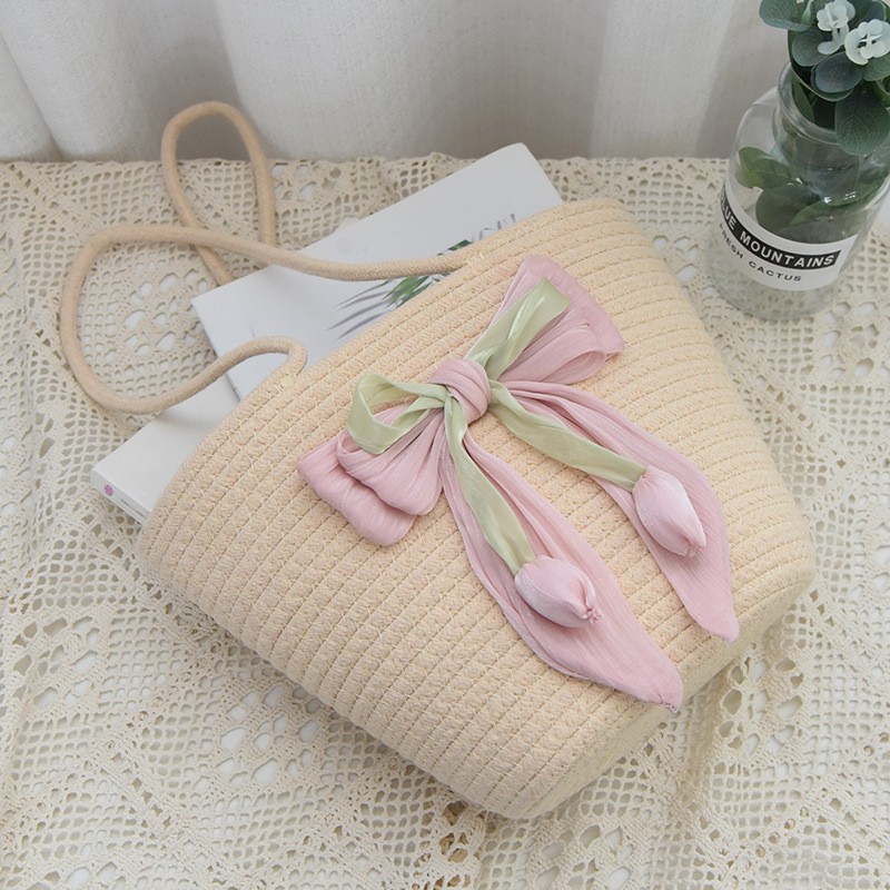 베이지 핑크 백합 (열린 윗부분 폭 31*높이 22*두께 12)