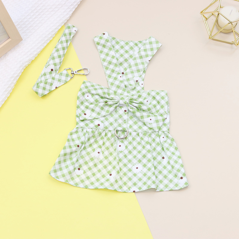 22Юбка в клетку «Хризантема», зеленый