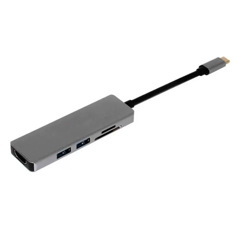 Док-станция 5-в-1 Type-C 3.1 USB3.0/2.0 SD/TF карта, ноутбук, 4K