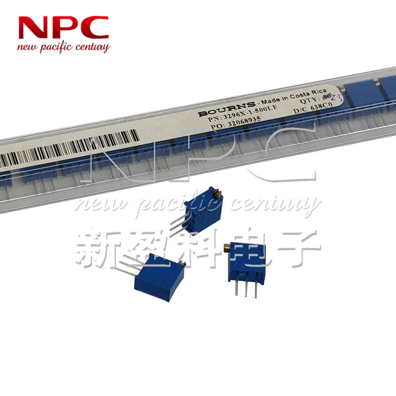 国产电位器3296X-1-201LF 阻值200R 侧调精密可调电阻 一管50只