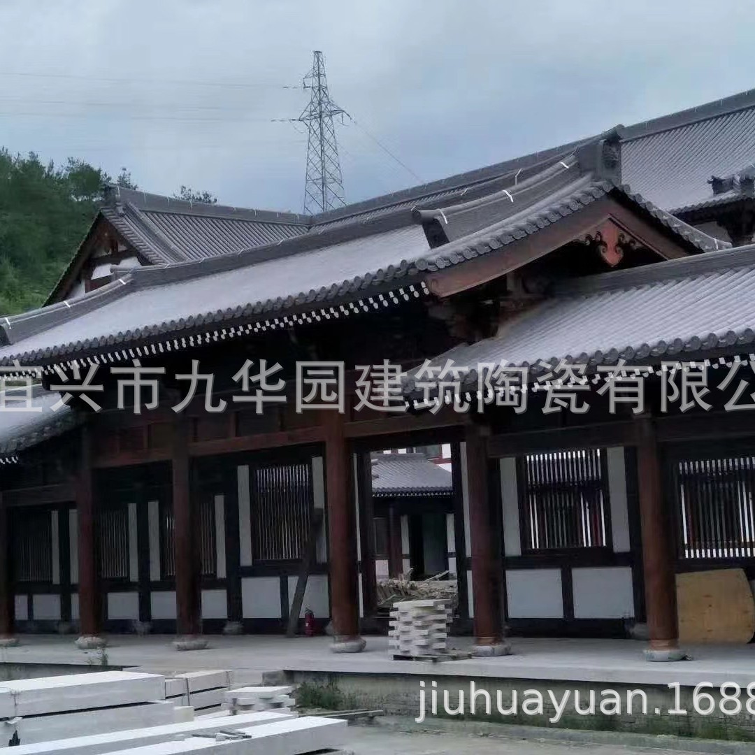 宜兴仿古瓦 中式园林瓦 青瓦筒瓦 古建工程专用瓦 源头工厂直供