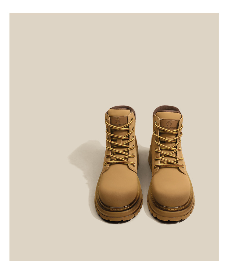 Women's Martin Boots Thick Soled British Style Casual Work Boots_voghion.com
