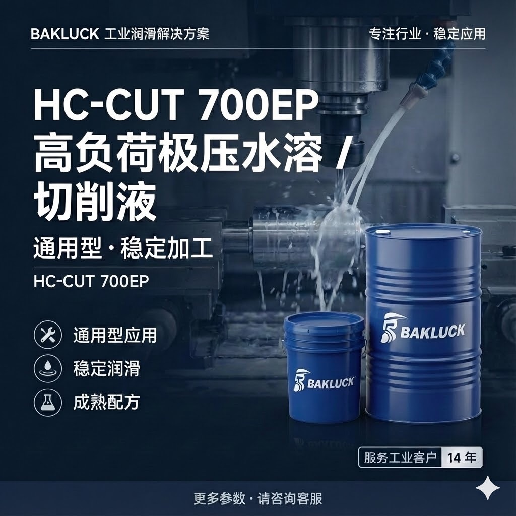 BAKLUCK HC-CUT 700EP 高负荷极压切削液 水溶性切削液 18L/200L