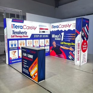 Foreign Trade Cross-Border Exhibition Pull-Up Light Box Folding Seg Luminous Background Wall Portable Aluminum Alloy Floor-Standing Led Display Stand