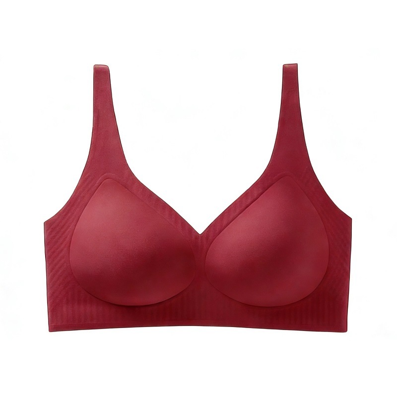 Seamless V-neck Bra For Women - Comfortable Wireless Support_voghion.com