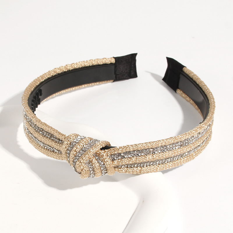 Fashion Stripe Cloth Rhinestone Hair Band 1 Piece display picture 7