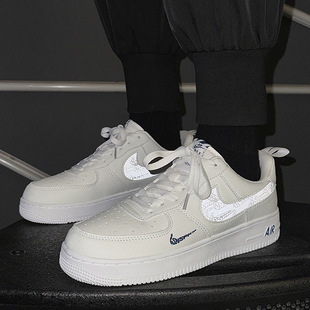 Air Force One Women's Shoes Low-Top Reflective White and Blue Sneakers Putian Men's Flying Hook Fluorescent Green Casual Shoes