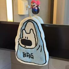 可爱卡通背包小狗吸水可挂式毛巾珊瑚手巾厨房抹布儿童手帕