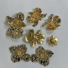 金属合金立体花朵女鞋鞋花包包包饰轻奢高级感服饰辅料工厂批发