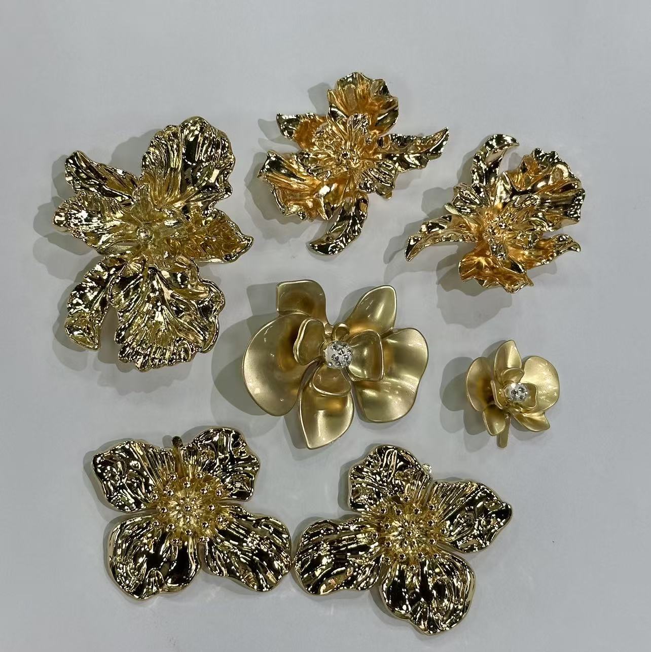 金属合金立体花朵女鞋鞋花包包包饰轻奢高级感服饰辅料工厂批发