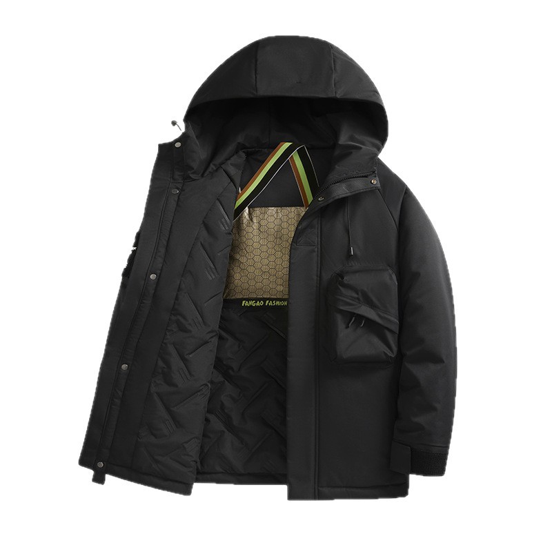 Outdoor Tooling Cotton-padded Men's Loose Three-proof Hooded Warm Graphene Cotton-padded Men's_viptrois.com
