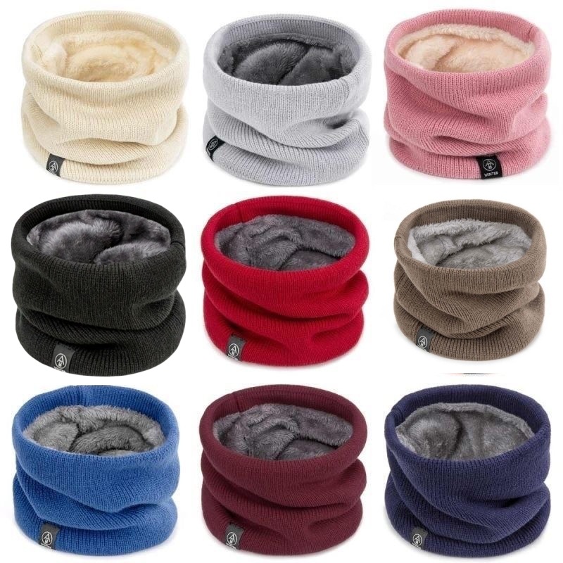 Plush Scarf for Men and Women in Winter, Warm Neck Protector, Outdoor Cycling, Windproof Thickeneded Scarf, Running Cold Mask