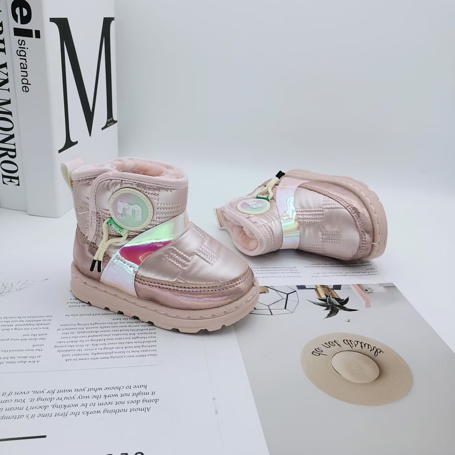 Botas de algodón de invierno de lana para niños y niñas botas de nieve zapatos de algodón para niños zapatos deportivos de algodón para niños zapatos de niñas