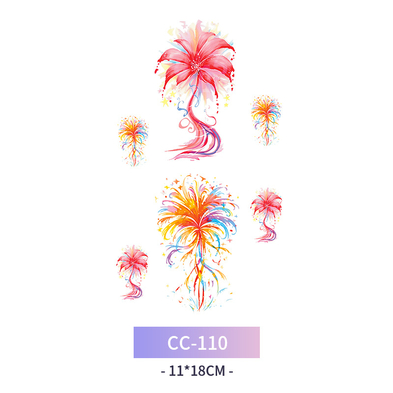 Transfronterizo en stock al por mayor de halloween colorido mariposa tatuaje pegatinas simulación sangrienta cicatriz pegatinas divertidas pegatinas impermeables