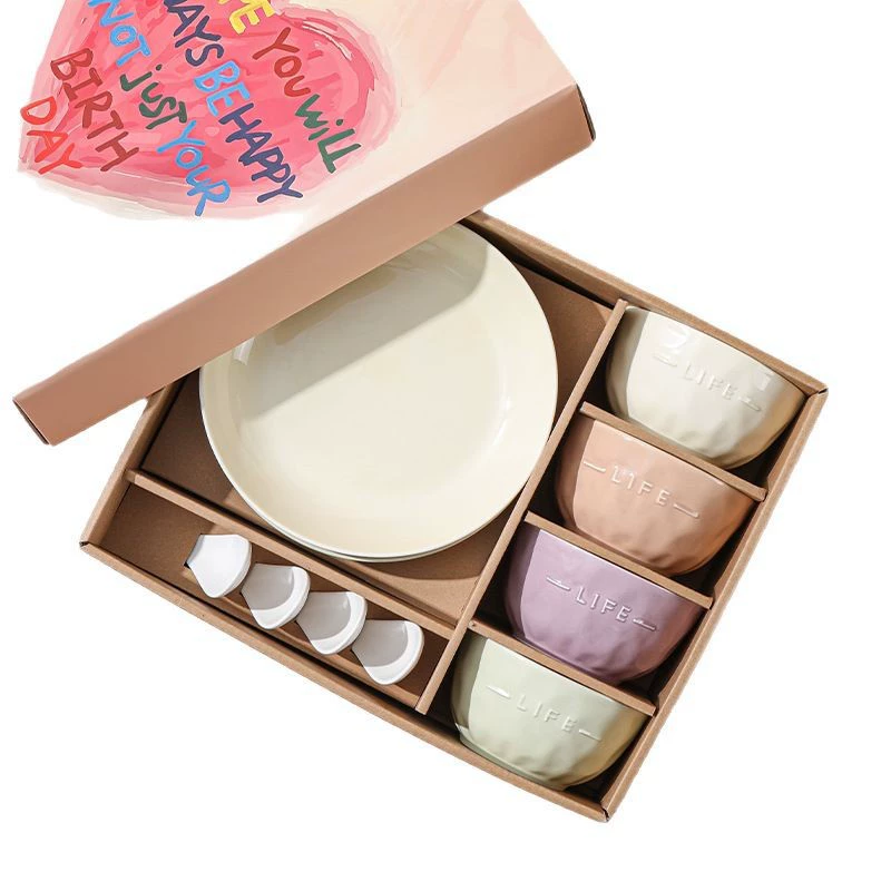 Ceramic brand set, tableware, English, Birthday gift