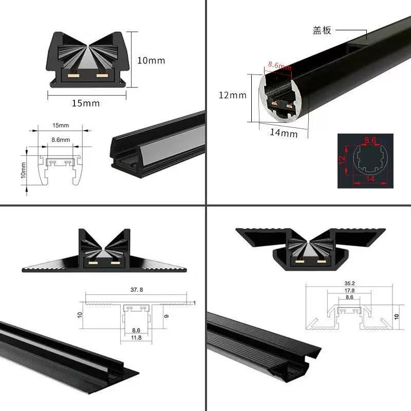 led珠宝立杆射灯展示柜 明装落地式超薄磁吸轨道灯嵌入专用聚光灯|undefined