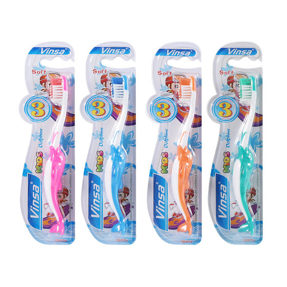 Foreign trade children's cartoon cute toothbrush baby factory wholesale special offer in stock soft fur baby Independent