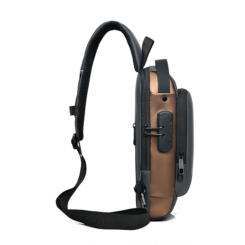 Anti-theft Motorcycle Chest Bag For Men With Password Security Lock_voghion.com