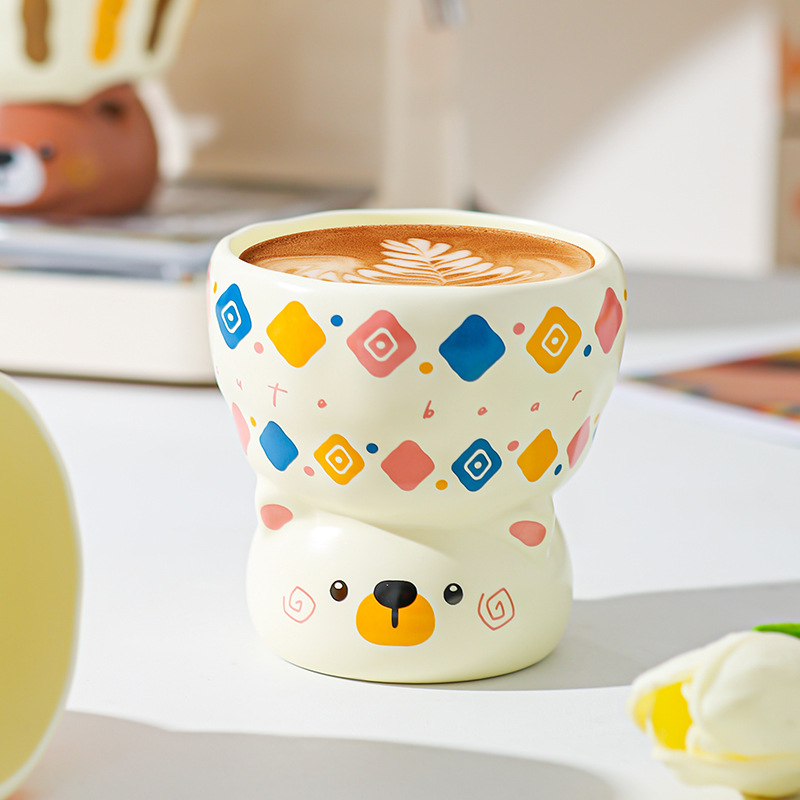 Taza de desayuno de leche de alto valor encantador taza de cerámica de pareja taza de oficina taza casual