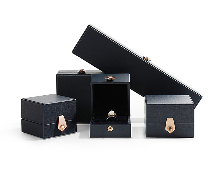Home Occasion Pu Leather Material Classic Style Solid Color Pu Leather Wholesale Jewelry Boxes