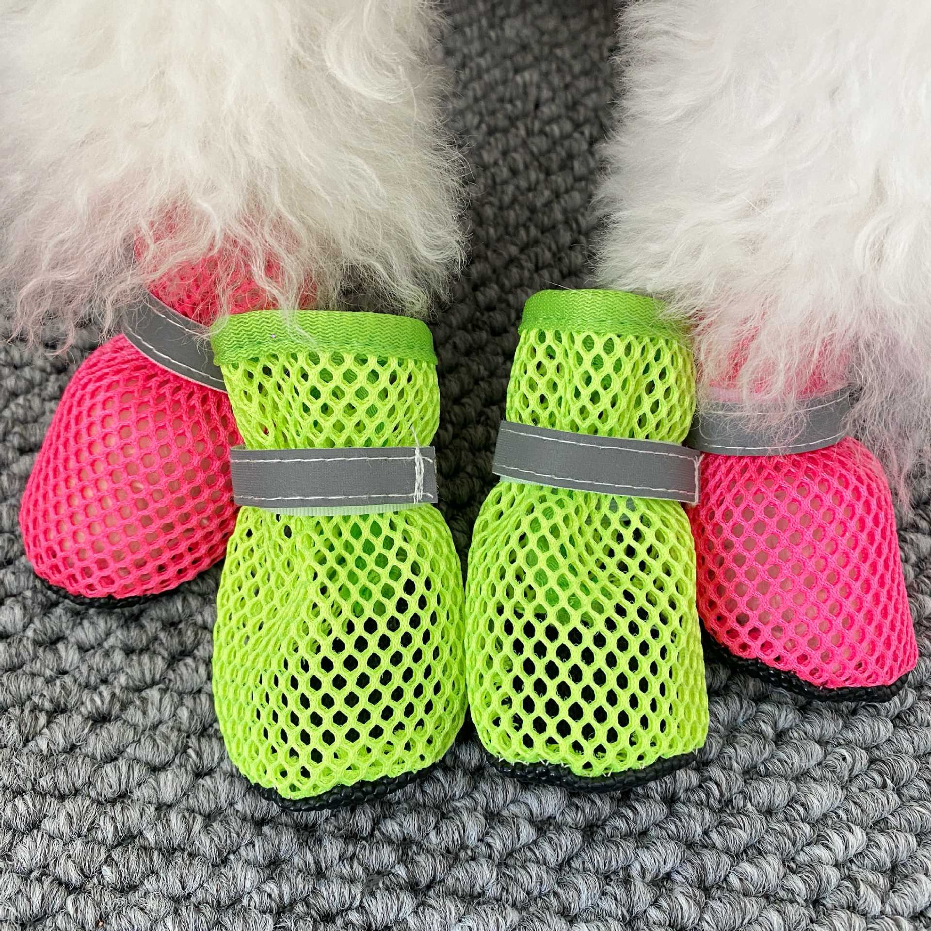 녹색 메쉬 신발