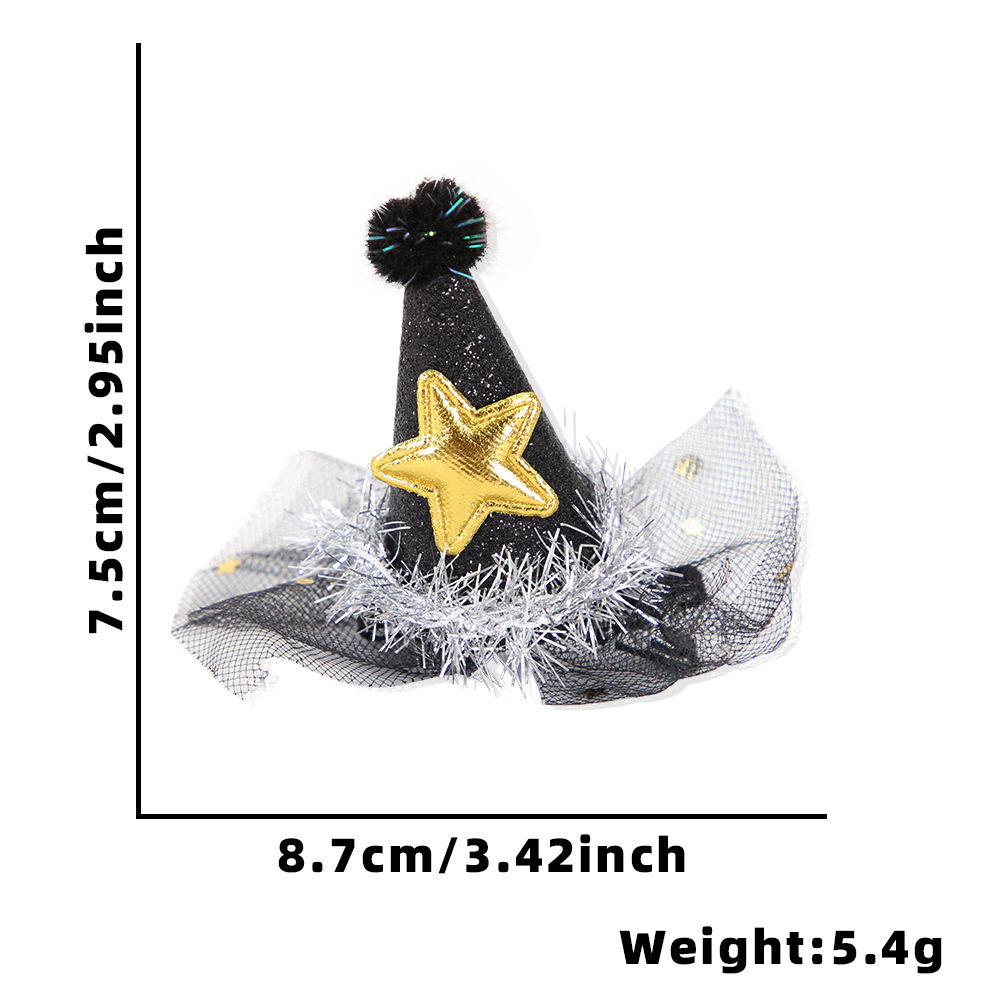 Transfronterizo nuevo oro negro Año Nuevo horquilla accesorios para el cabello Europeo y Americano Navidad Año Nuevo tema Fiesta decoración newyear horquilla