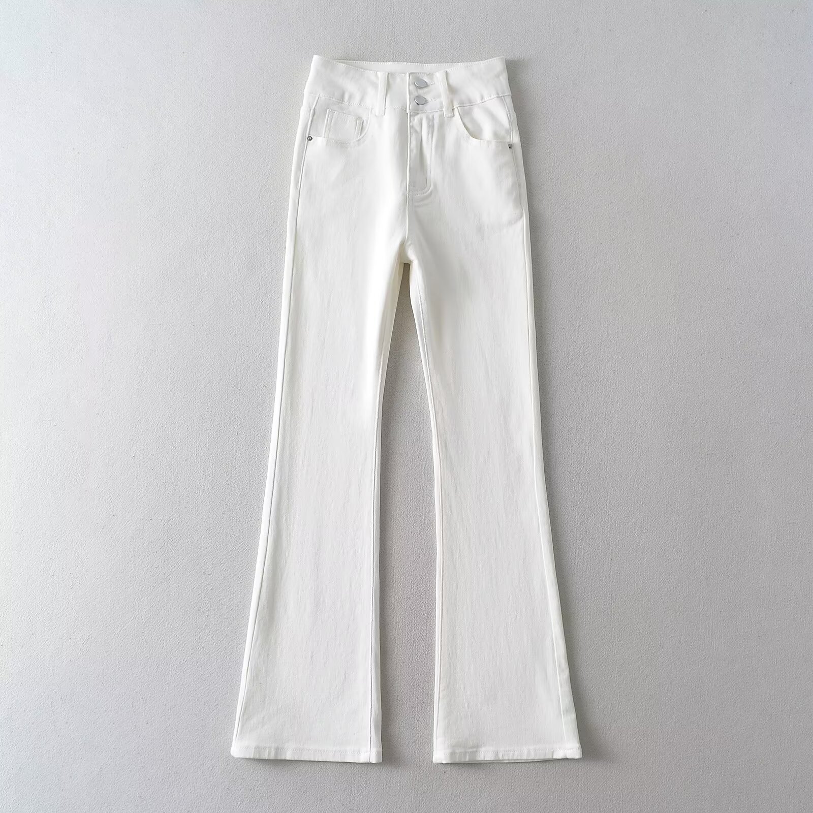 Women's Daily Simple Style Solid Color Full Length Flared Pants Jeans display picture 1