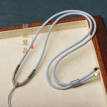 2.5mm手工绕金线吊坠挂绳可调节蜜蜡挂坠翡翠玉佩平安扣男女配绳