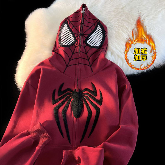 Burgundy fleece-lined 360g