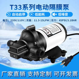 定制33房车水泵220V110V洗碗机热水器增压泵农用灌溉自吸隔膜泵