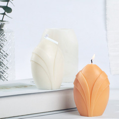 三信 抽象禮服蠟燭硅膠模具 幾何香薰石膏擴香石磨具拍照家居擺件